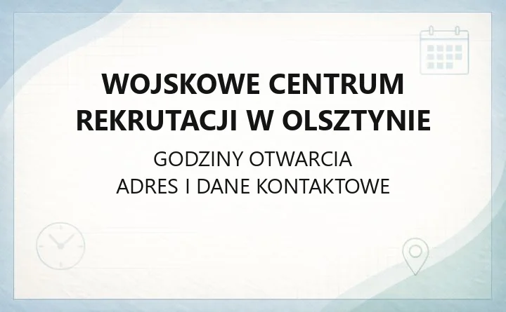 Wojskowe Centrum Rekrutacji w Olsztynie - kontakt i rekrutacja