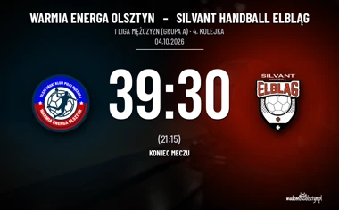 [PIŁKA RĘCZNA] Warmia Energa Olsztyn – Silvant Handball Elbląg 39:30 w I Lidze Mężczyzn (Grupa A)