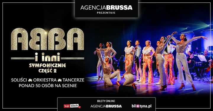 Grafika promocyjna wydarzenia ABBA i INNI Symfonicznie II — koncert symfoniczny w Olsztynie