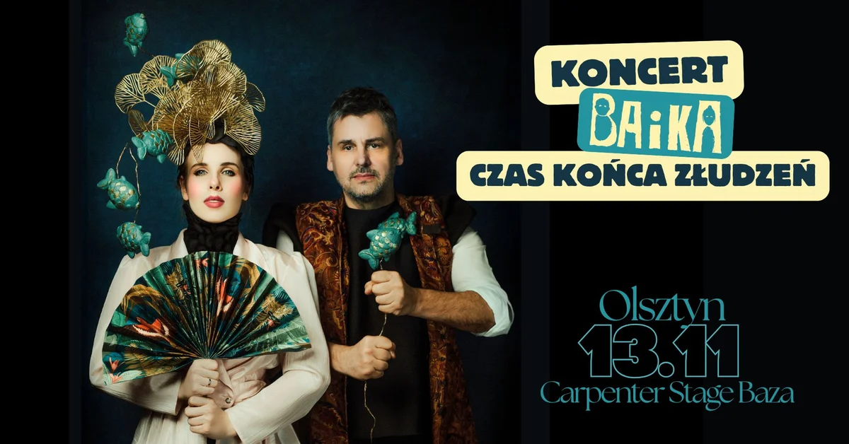 Grafika promocyjna wydarzenia BAiKA koncert w Olsztynie