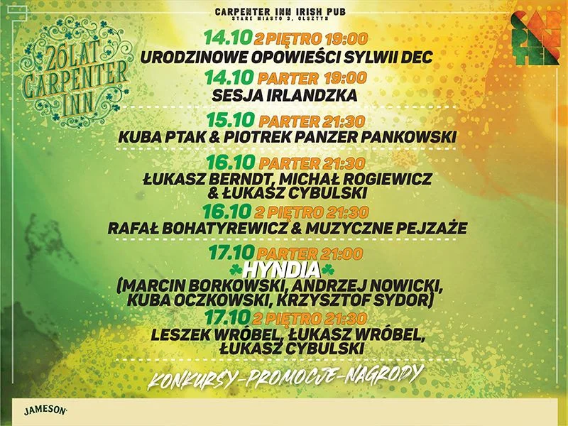 Grafika promocyjna wydarzenia CARPENTER 26th BDAY PARTY – urodzinowe koncerty