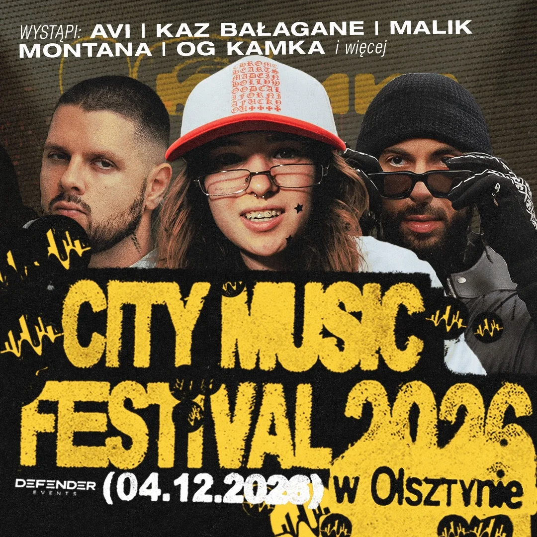 Grafika promocyjna wydarzenia City Music Festival Olsztyn 2026: znamy artystów