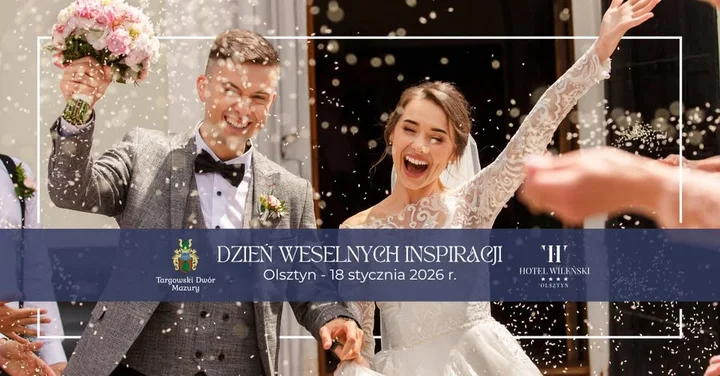 Grafika promocyjna wydarzenia Dzień Weselnych Inspiracji — Olsztyn 2026