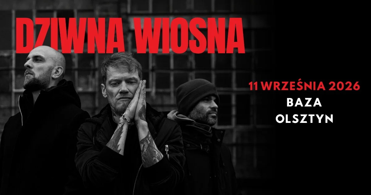 Grafika promocyjna wydarzenia Dziwna Wiosna w Olsztynie – koncert