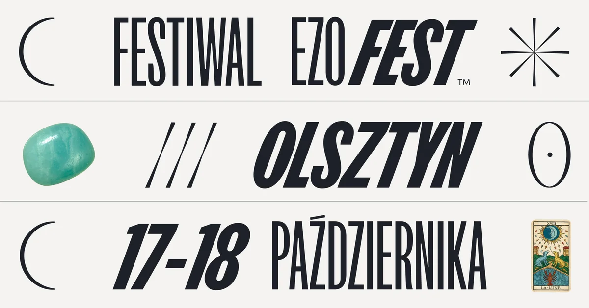 Grafika promocyjna wydarzenia EzoFest – festiwal w Olsztynie