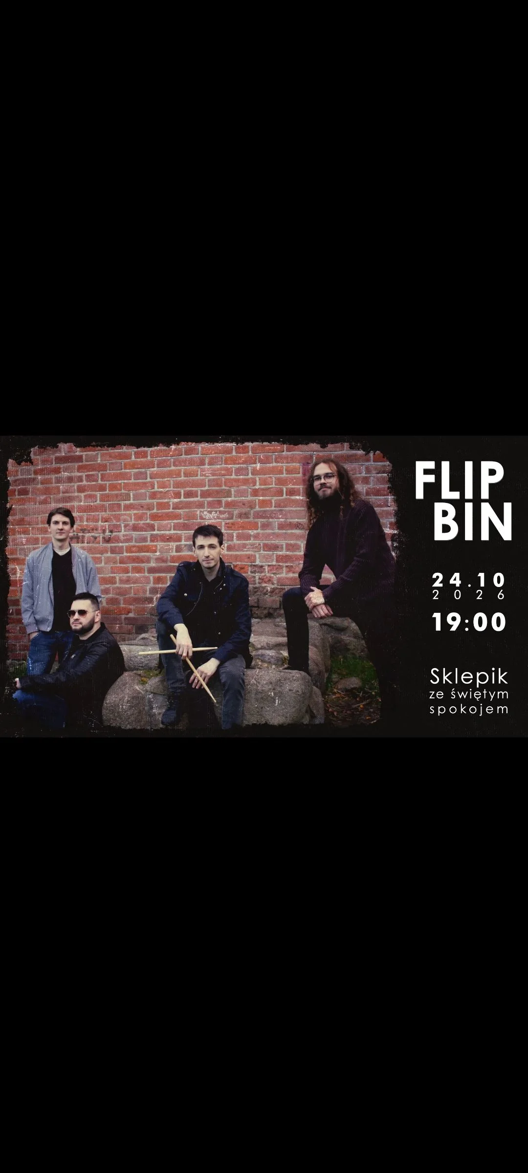 Grafika promocyjna wydarzenia Flip Bin zagra w Olsztynie