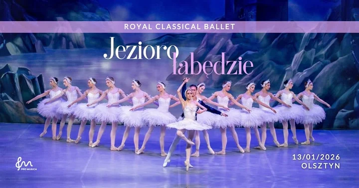 Grafika promocyjna wydarzenia Jezioro Łabędzie — Royal Classical Ballet w Olsztynie