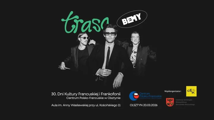 Grafika promocyjna wydarzenia BEMY w Olsztynie — koncert 20 marca 2026