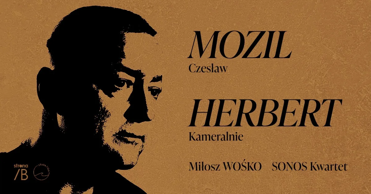Grafika promocyjna wydarzenia Koncert Czesława Mozila z kwartetem Sonos w Galerii Sowa