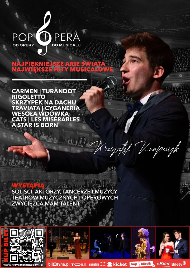 Grafika promocyjna wydarzenia Koncert Pop Opera – od opery do musicalu (Olsztyn)