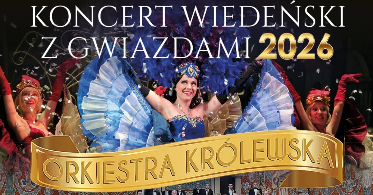 Grafika promocyjna wydarzenia Koncert sylwestrowy z muzyką wiedeńską i broadwayowską w Olsztynie