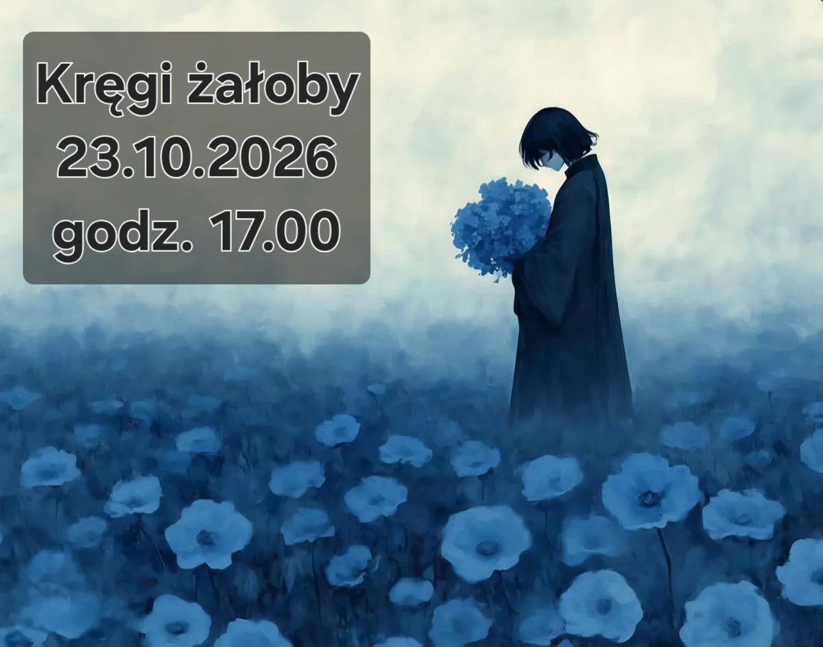 Grafika promocyjna wydarzenia Kręgi żałoby w Olsztynie
