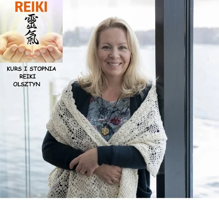 Grafika promocyjna wydarzenia KURS REIKI I stopnia — Olsztyn (07–08 lutego 2026)