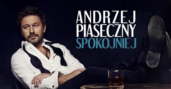 Obrazek przedstawia grafikę promocyjną wydarzenia Andrzej Piaseczny w kameralnej odsłonie w Olsztynie