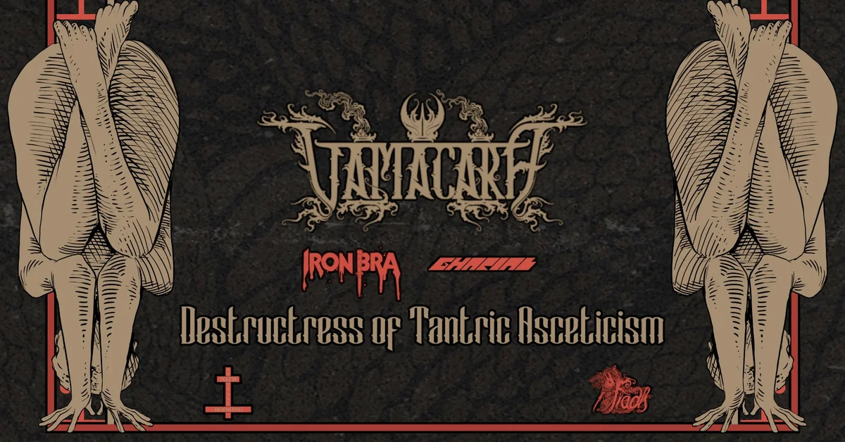 Grafika promocyjna wydarzenia Destructress of Tantric Asceticism Tour 2026 w Olsztynie