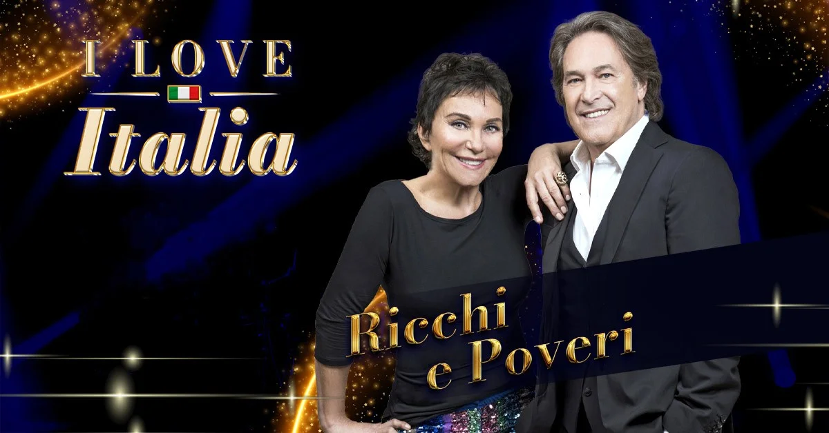 Grafika promocyjna wydarzenia I Love Italia: Ricchi e Poveri w Olsztynie