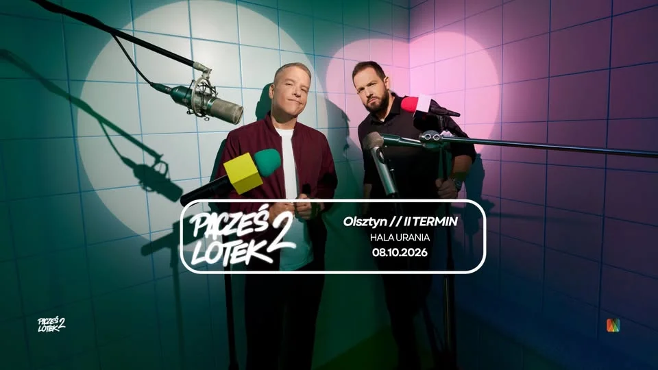 Grafika promocyjna wydarzenia Pacześ x Lotek Tour 2! Olsztyn