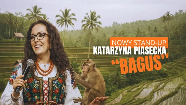 Grafika promocyjna wydarzenia Katarzyna Piasecka — „BAGUS”: nowy program stand-up w Olsztynie