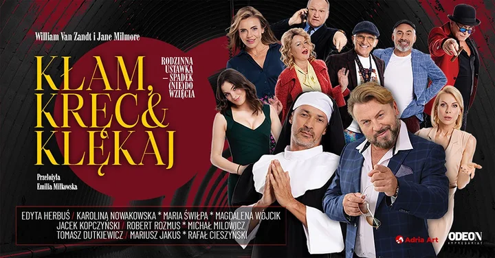 Grafika promocyjna wydarzenia Kłam, kręć i klękaj — szalona komedia pomyłek w Olsztynie