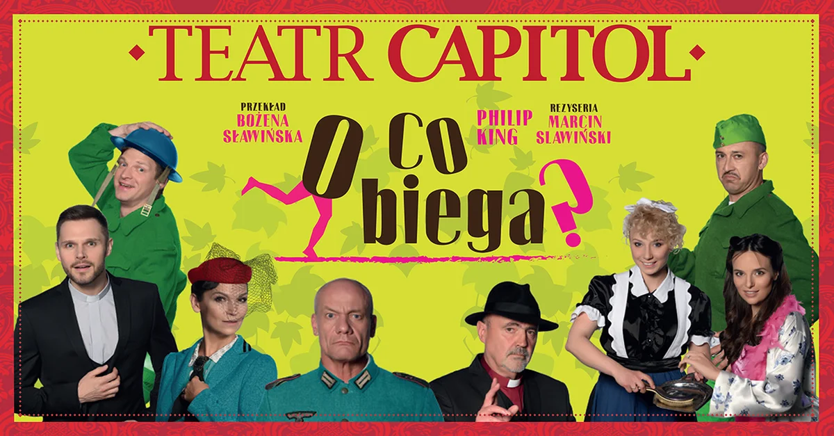 Grafika promocyjna wydarzenia Olsztyn: O co biega? Komedia teatralna