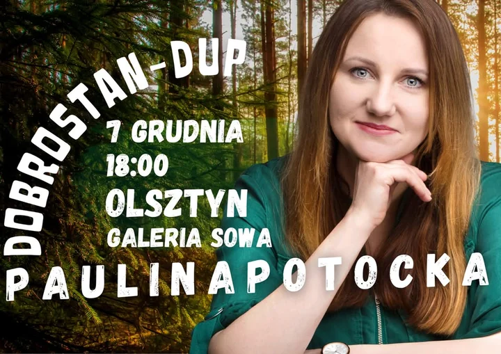 Grafika promocyjna wydarzenia Paulina Potocka — Dobrostan: stand-up w Olsztynie