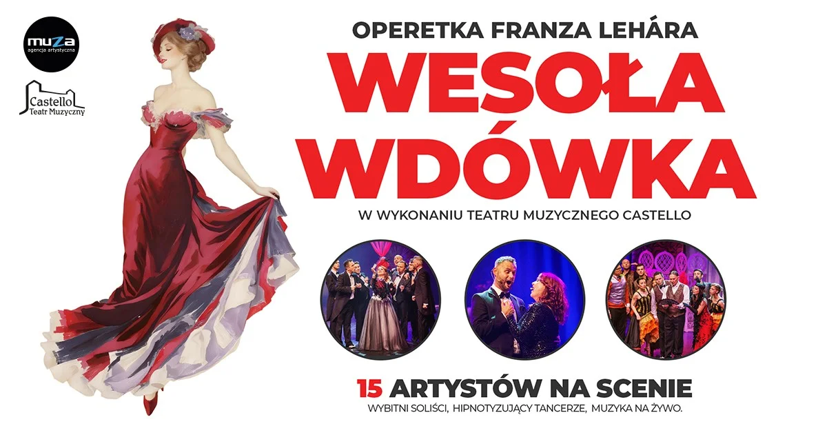 Grafika promocyjna wydarzenia Olsztyn: Wesoła Wdówka – operetka
