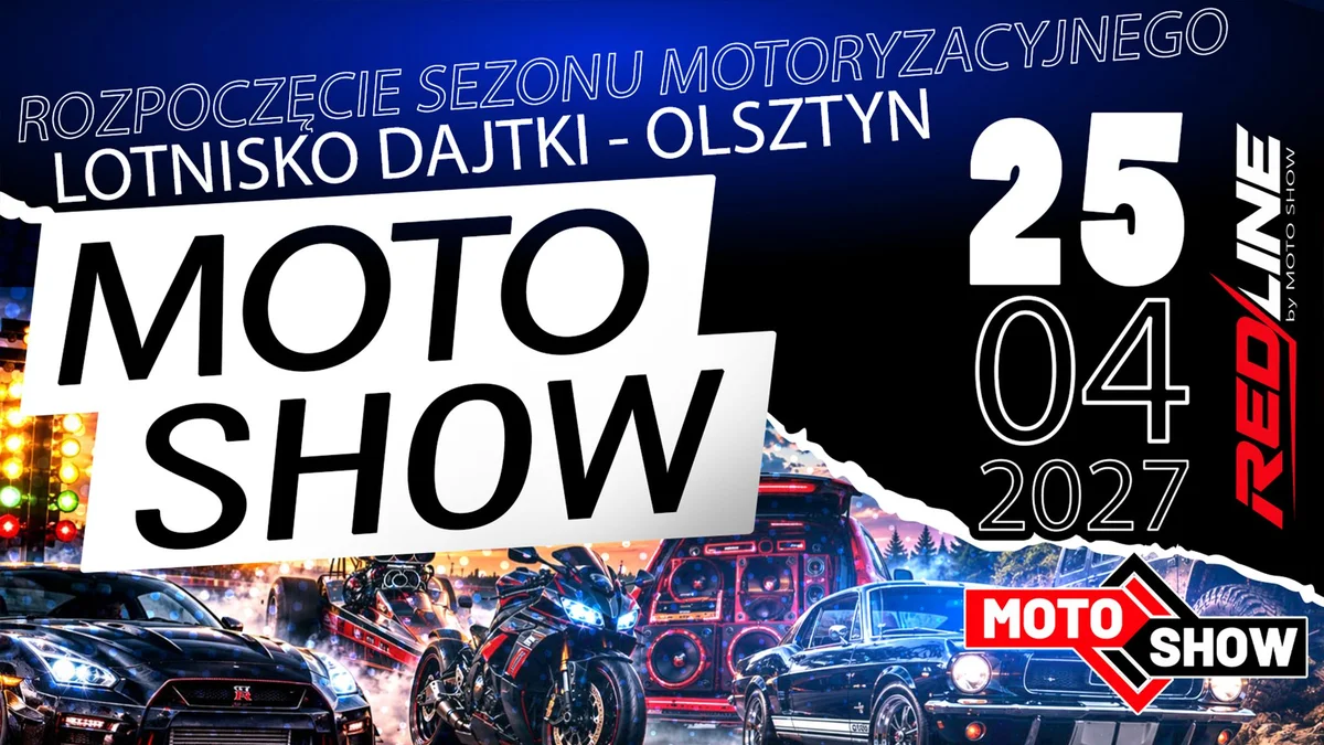 Grafika promocyjna wydarzenia Rozpoczęcie Sezonu Motoryzacyjnego w Olsztynie