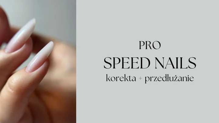 Grafika promocyjna wydarzenia SPEED NAILS PRO – szybkie przedłużanie i korekty paznokci w Olsztynie