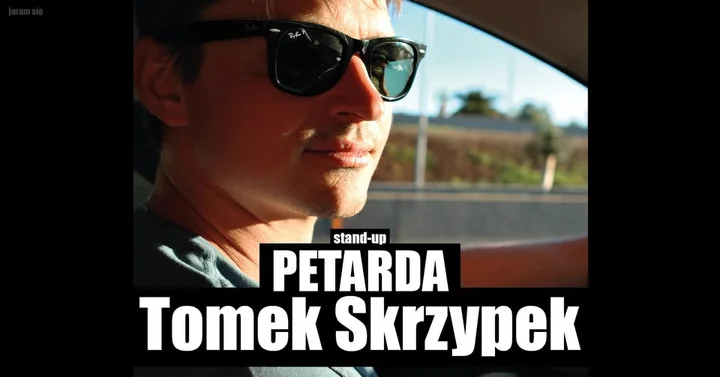 Grafika promocyjna wydarzenia Tomek Skrzypek: PETARDA — stand-up w Olsztynie (15 stycznia 2026)