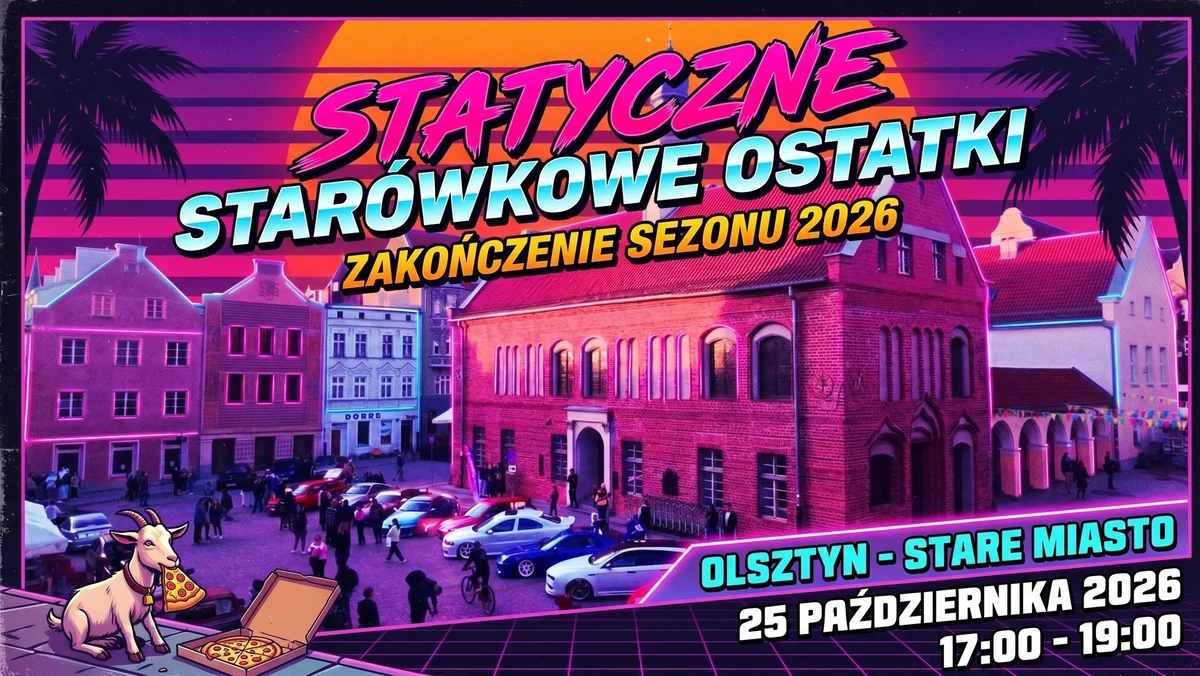 Grafika promocyjna wydarzenia Statyczne Starówkowe Ostatki 2026 w Olsztynie