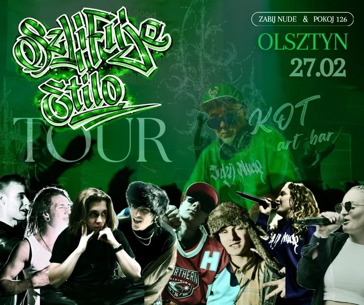 Grafika promocyjna wydarzenia SZLIFUJE STILO Tour 26 Olsztyn — koncerty hip-hop w KOT art bar