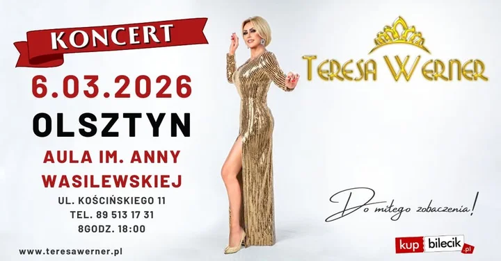 Grafika promocyjna wydarzenia Teresa Werner — koncert w Olsztynie