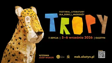 Grafika promocyjna wydarzenia 7. Festiwal Literatury dla Dzieci i Młodzieży TROPY