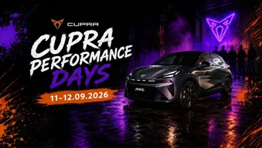 Grafika promocyjna wydarzenia CUPRA Performance Days 2026 w Olsztynie