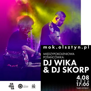 Grafika promocyjna wydarzenia Międzypokoleniowa potańcówka na Targu Rybnym