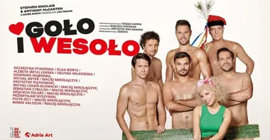Grafika promocyjna wydarzenia Goło i Wesoło — komedia Teatru Gudejko w Olsztynie