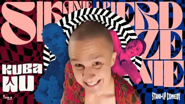 Grafika promocyjna wydarzenia Kuba Wu: „Sikanie i Pierdzenie” — stand-up w Olsztynie