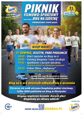 Grafika promocyjna wydarzenia Piknik biegowy w Parku Podzamcze