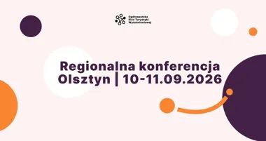 Grafika promocyjna wydarzenia Regionalna konferencja dla województwa warmińsko-mazurskiego – turystyka wytchnieniowa