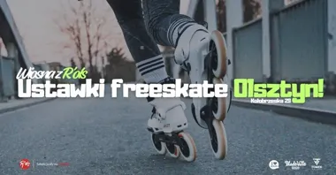 Grafika promocyjna wydarzenia Ustawki freeskate Olsztyn Rols — trening i swobodne jazdy na rolkach