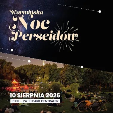 Grafika promocyjna wydarzenia Warmińska Noc Perseidów