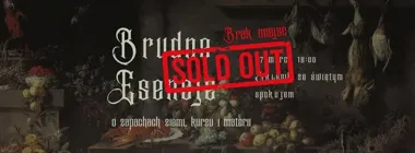 Grafika promocyjna wydarzenia Brudne Esencje — warsztaty perfumiarskie w Olsztynie