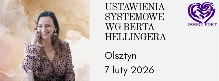 Grafika promocyjna wydarzenia Ustawienia Systemowe wg Berta Hellingera — warsztat w Olsztynie