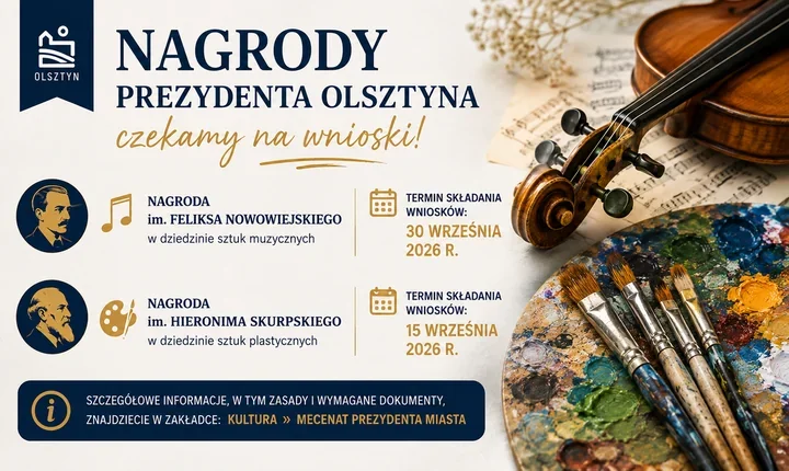 Twórcy kultury z szansą na 5 tys. zł. W Olsztynie ruszają zgłoszenia