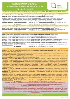 Olsztyn wzmacnia autobusy na cmentarze. Specjalne linie pojadą częściej