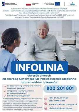 Bezpłatna infolinia Helpline – wsparcie dla osób z problemami pamięci i ich opiekunów