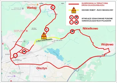Na Zientary-Malewskiej kolejny etap prac. Kierowcy pojadą wahadłowo