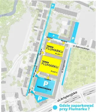 Flumark w Koszarach Dragonów. Kierowcy mają dwa darmowe parkingi